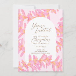 Invitación de cumpleaños de Plumeria