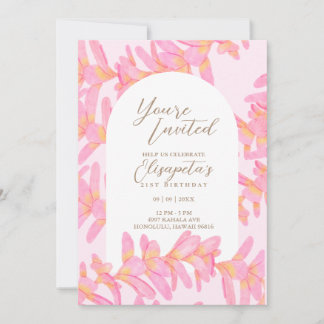 Invitación de cumpleaños de Plumeria