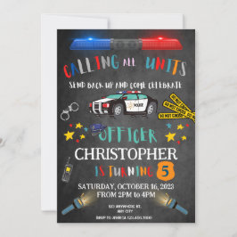 Invitación de cumpleaños de policía