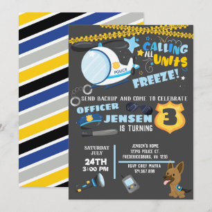 Invitación de cumpleaños de policía