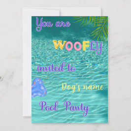 Invitación de cumpleaños de Pool Pawty