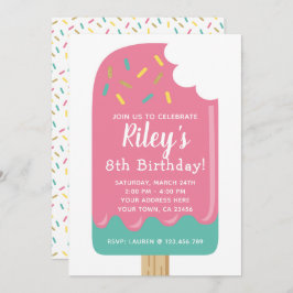 Invitación de cumpleaños de Popsicle