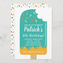 Invitación de cumpleaños de Popsicle