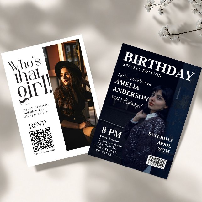 Invitación de cumpleaños de portada de revista Chi (Subido por el creador)
