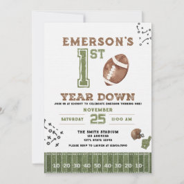 Invitación de cumpleaños de primer año para el fút