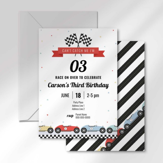 Invitación de cumpleaños de primera vuelta de coch (Subido por el creador)