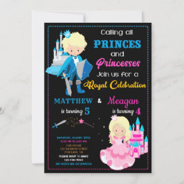 Invitación de cumpleaños de Prince y Princess fies