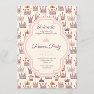 Invitación de cumpleaños de Princes Fiesta