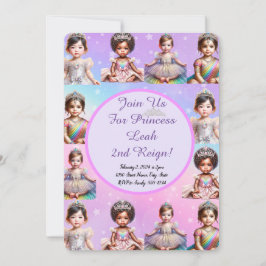Invitación de cumpleaños de Princesa Arcoiris