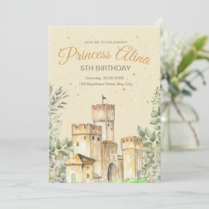 Invitación de cumpleaños de princesa Castillo de p
