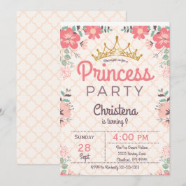 Invitación de Cumpleaños de Princesa con Elegante 