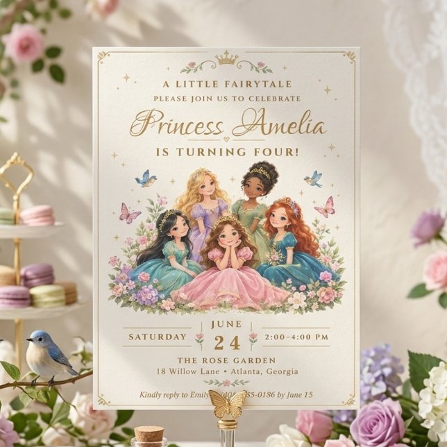 Invitación de cumpleaños de princesa de cuento de  (Subido por el creador)