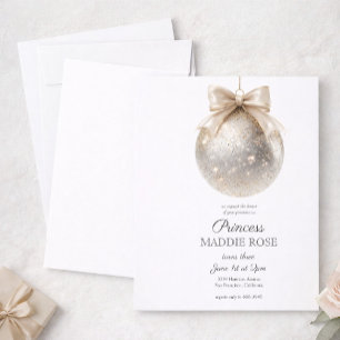 Invitación de cumpleaños de princesa dorada elegan