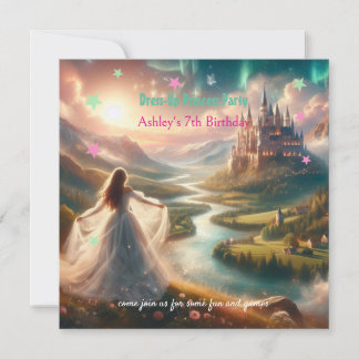 Invitación de cumpleaños de princesa encantada