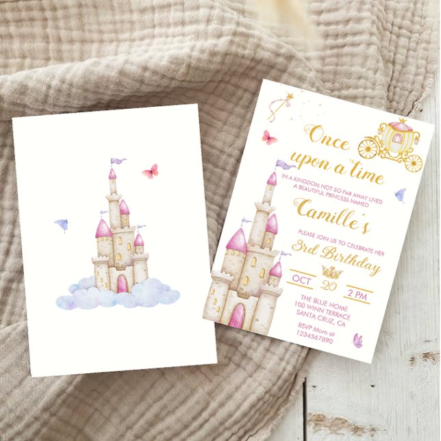 Invitación de cumpleaños de princesa Érase una Vez (Subido por el creador)