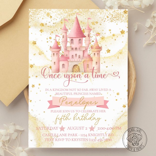 Invitación de cumpleaños de princesa Érase una vez (Subido por el creador)