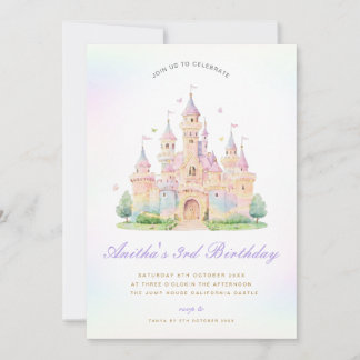 Invitación de cumpleaños de princesa, fiesta del c