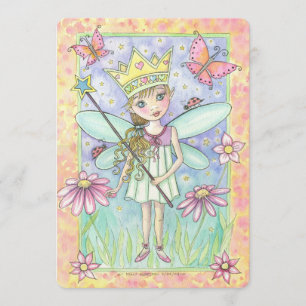 Invitación de cumpleaños de princesa hada para niñ
