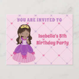 Invitación de cumpleaños de princesa hispana adora