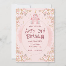 Invitación de cumpleaños de princesa mágica | Acua