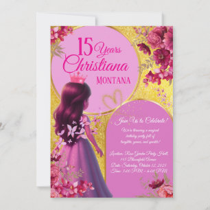 Invitación de Cumpleaños de Princesa – Nombre Pers