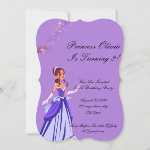 invitación de cumpleaños de princesa para chicas