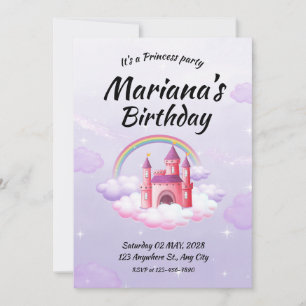Invitación de Cumpleaños de Princesa Princesa