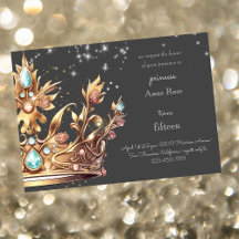 Invitación de cumpleaños de princesa real