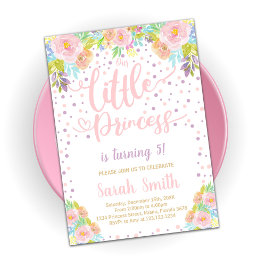 Invitación de cumpleaños de Princesa Rosa