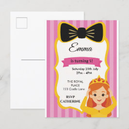 Invitación de cumpleaños de Princesa Rosa | zazzle