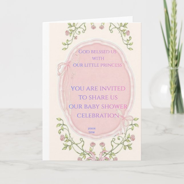 invitación de cumpleaños de princesita (Anverso)