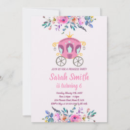 Invitación de cumpleaños de Princess Carriage