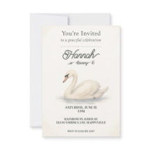 Invitación de cumpleaños de Princess Swan a Chicas