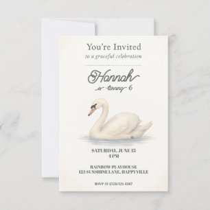 Invitación de cumpleaños de Princess Swan a Chicas