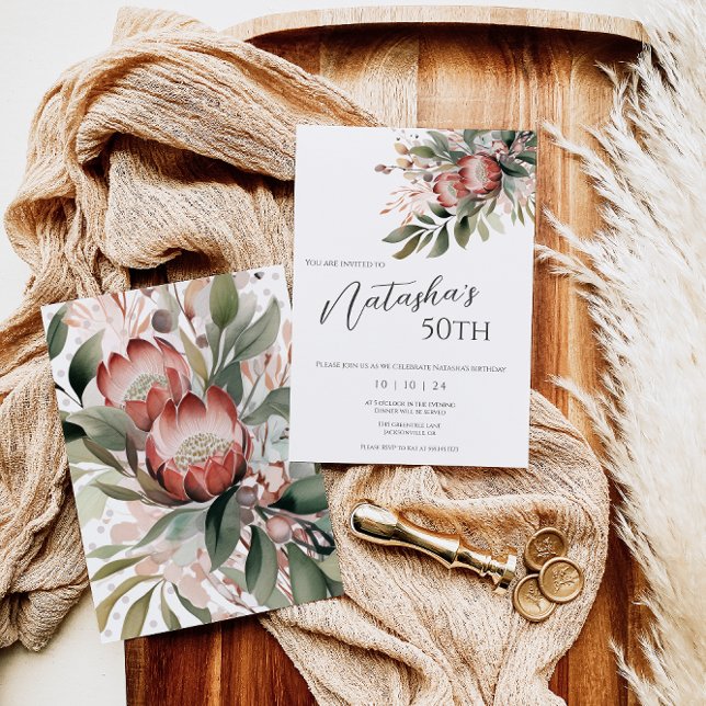 Invitación de cumpleaños de Protea (Subido por el creador)