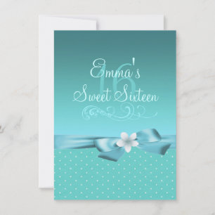 Invitación de cumpleaños de Punto y Bow de Polka A