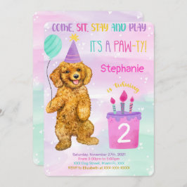 Invitación de cumpleaños de Puppy
