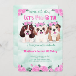 Invitación de cumpleaños de Puppy