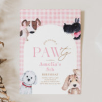 Invitación de cumpleaños de Puppy Paw-Ty