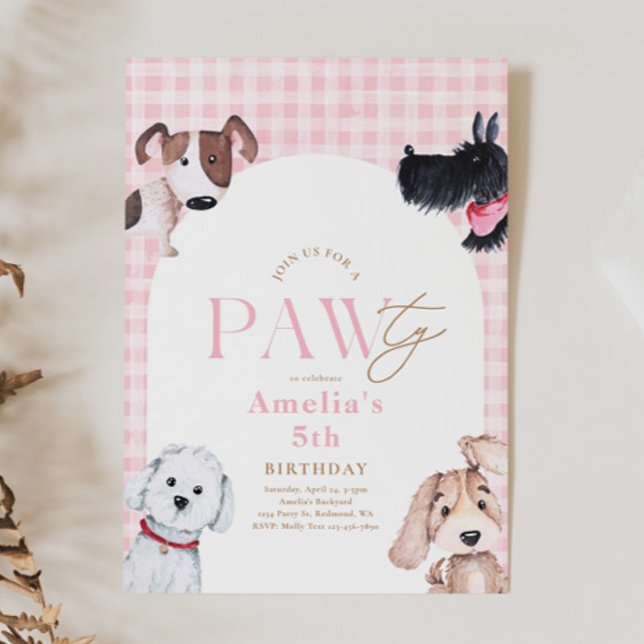 Invitación de cumpleaños de Puppy Paw-Ty (Subido por el creador)