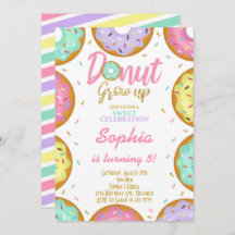 Invitación de cumpleaños de purpurina Sprinkle Don