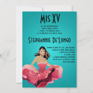 Invitación de cumpleaños de Quinceanera, Chica de