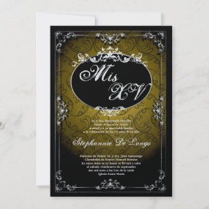 Invitación de cumpleaños de Quinceanera Pendant Br