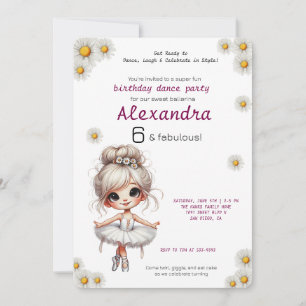 Invitación de cumpleaños de Quirky chica