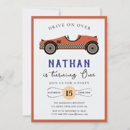 Invitación de cumpleaños de Race Car