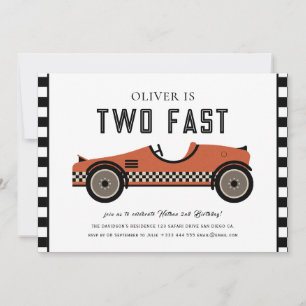 Invitación de cumpleaños de Race Car