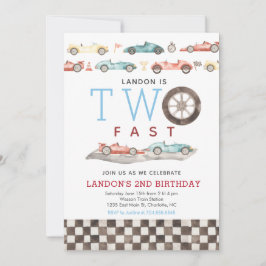 Invitación de cumpleaños de Race Car