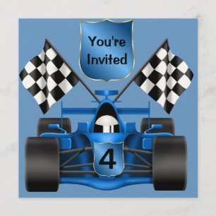 Invitación de cumpleaños de Race Car
