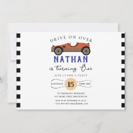 Invitación de cumpleaños de Race Car