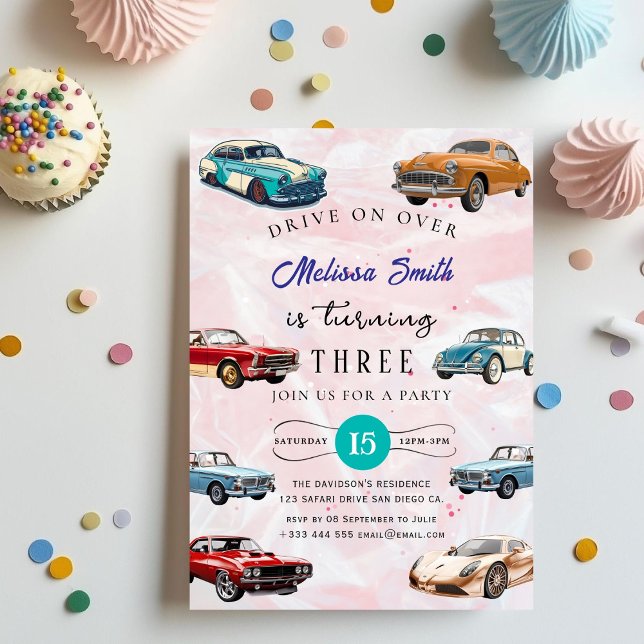 Invitación de cumpleaños de Race Car (Subido por el creador)